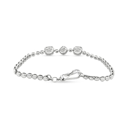 Stunning 18k White Gold Diamond Tennis Bracelet - Perfect Birthday Gift & Anniversary Gift