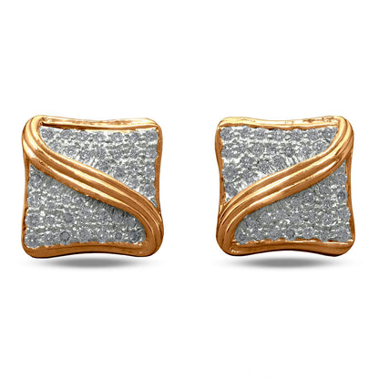 Cufflinks In 18K Yellow Gold With Diamond