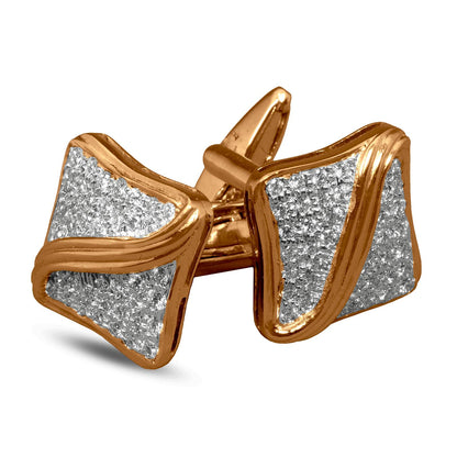 Cufflinks In 18K Yellow Gold With Diamond