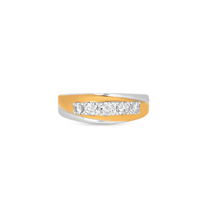 Dahlia Diamond Band Ring In 18K Gold