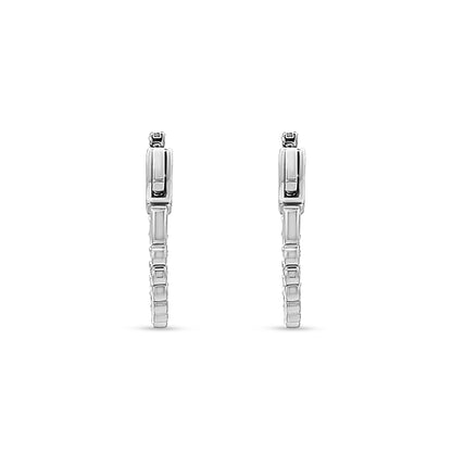Amrita - 14K White Gold Lab-Grown Diamond Hoop Earrings
