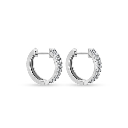 Iravati - 14K White Gold Lab-Grown Diamond Huggie Hoop Earrings