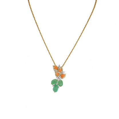 Diamond Pendant Set In 18K Yellow Gold