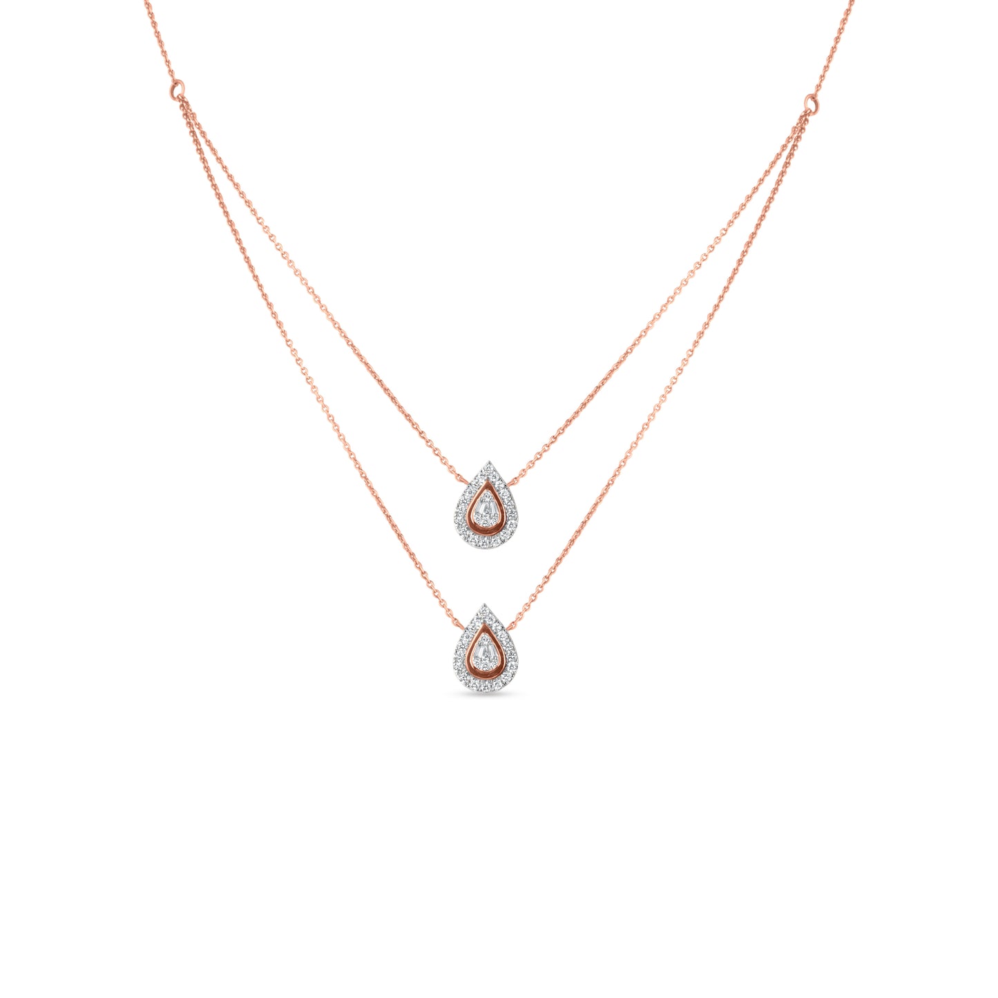 18k Rose Gold Multistrand Pendant Necklace: Gift For Someone You Love