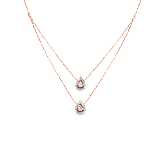18k Rose Gold Multistrand Pendant Necklace: Gift For Someone You Love