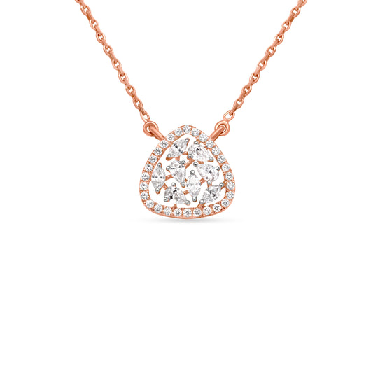 18k Rose Gold Classic Diamond Pendant Necklace: A Beautiful Birthday Gift