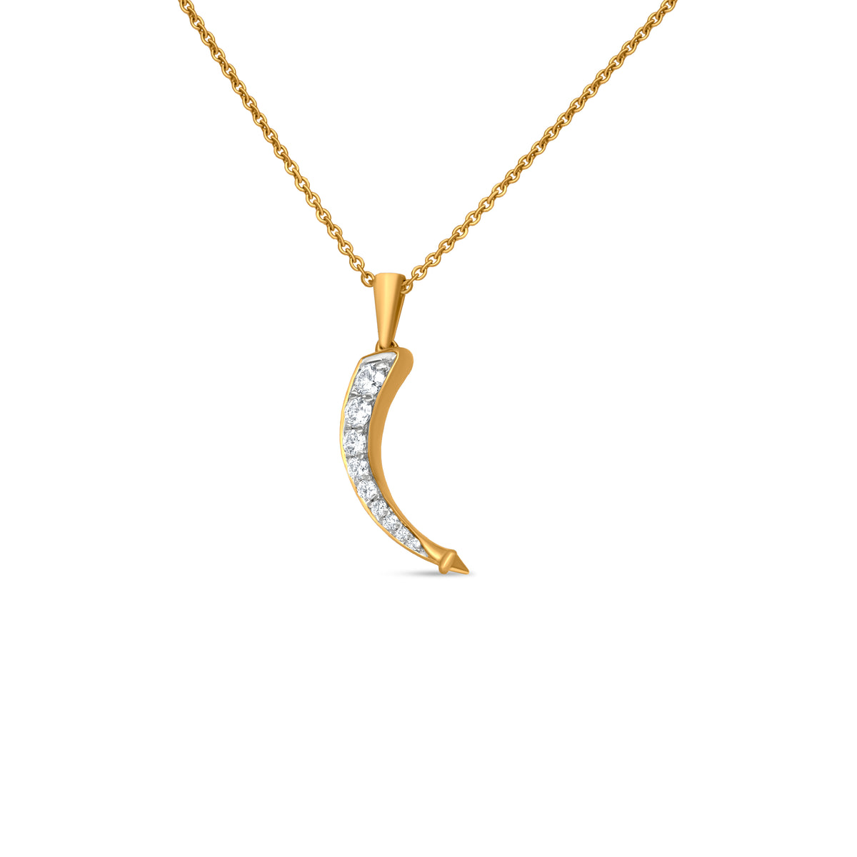 18k Yellow Gold Diamond Charm Pendant Necklace: The Timeless Piece