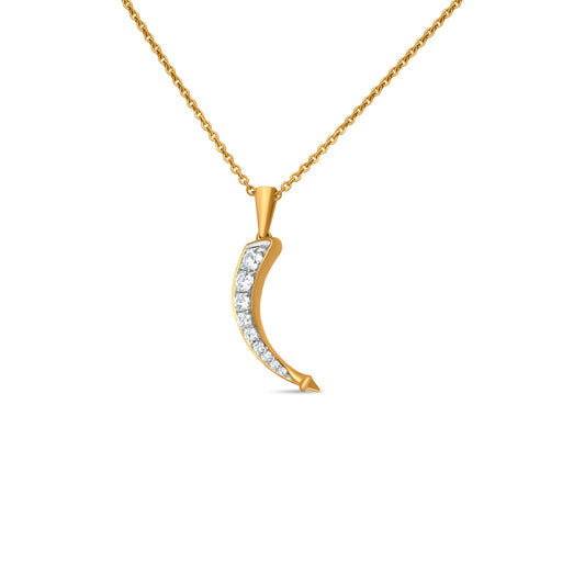 18k Yellow Gold Diamond Charm Pendant Necklace: The Timeless Piece