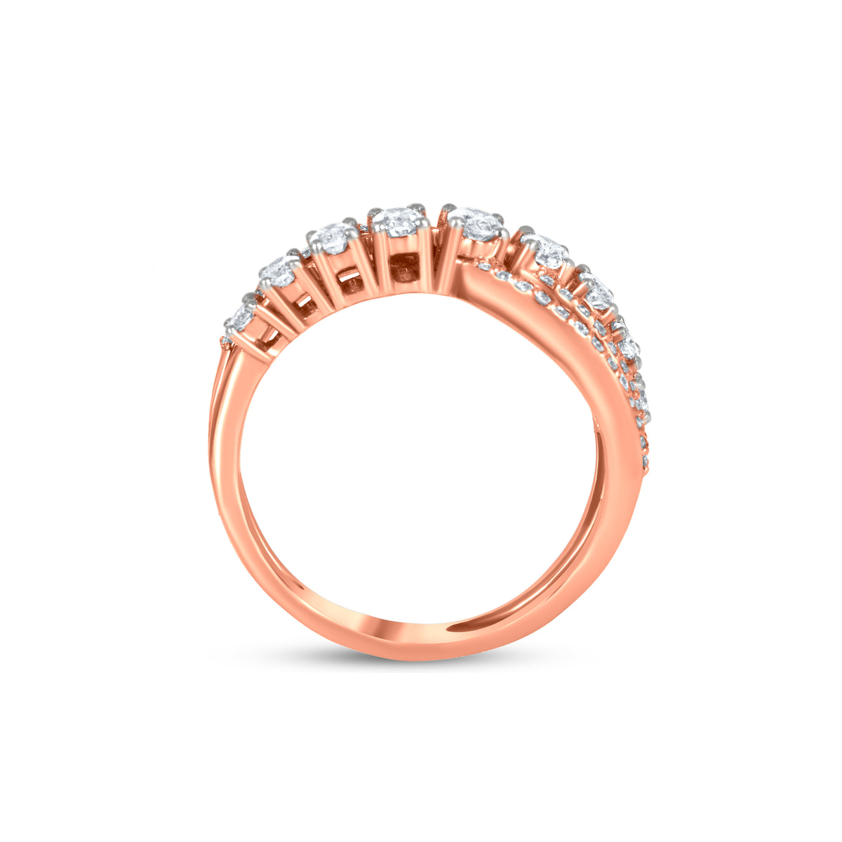 18k Rose Gold Infinity Diamond Engagement Ring