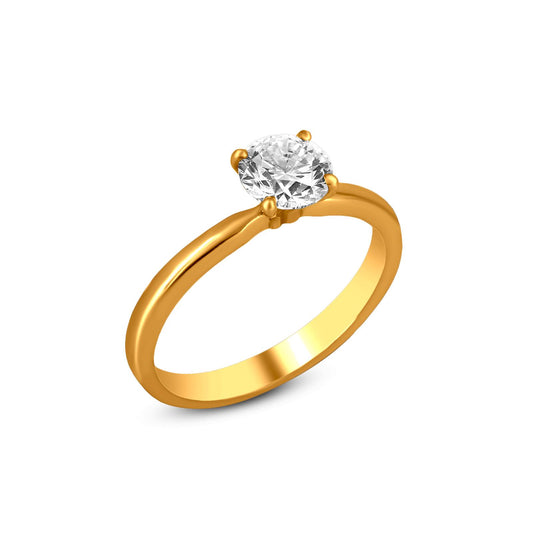 Diamond Ring In 18K Yellow Gold