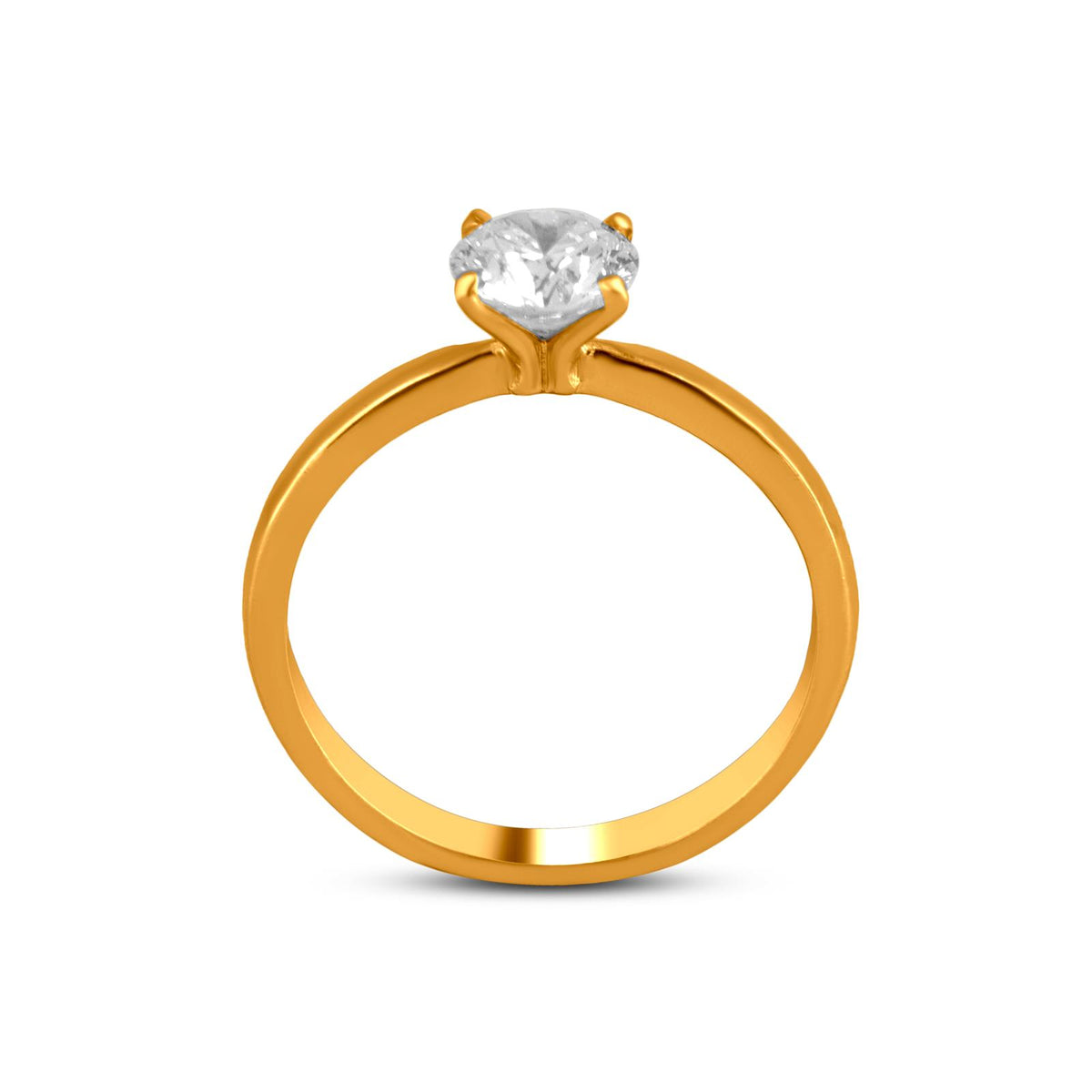 Diamond Ring In 18K Yellow Gold