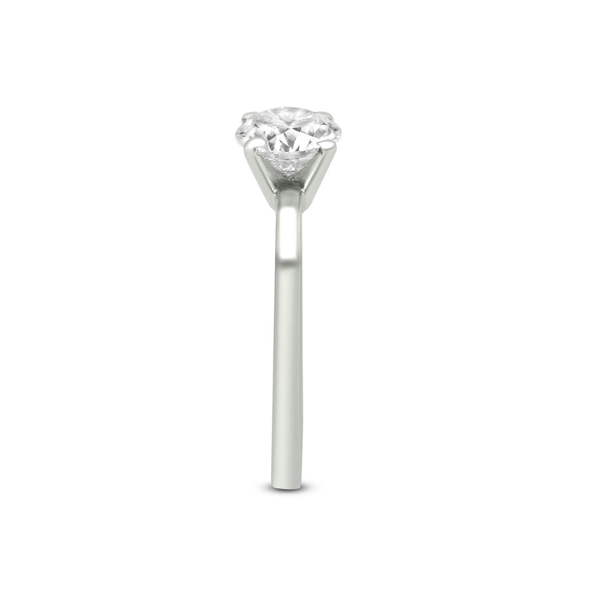 Diamond Ring In 18K White Gold