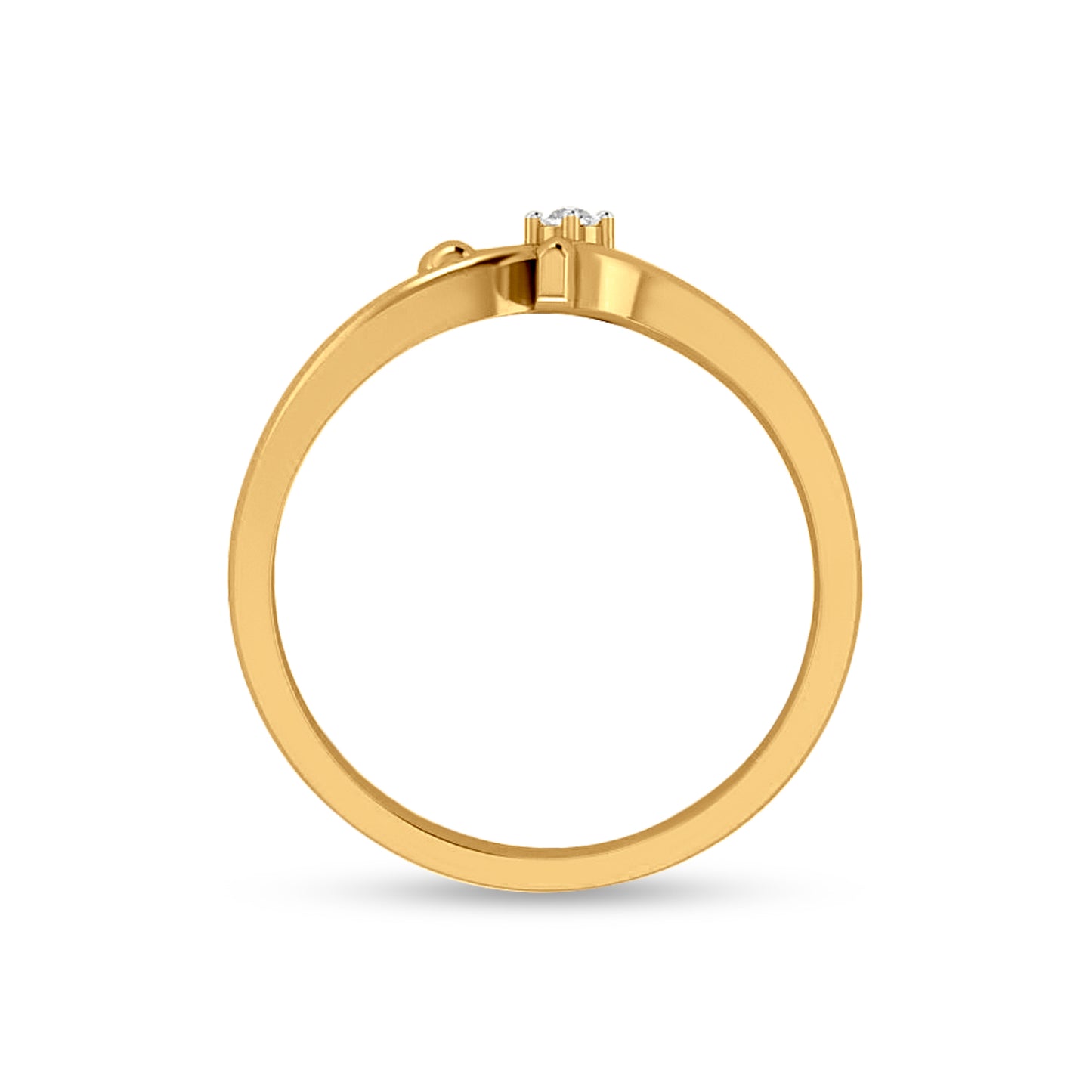 Aravinda Pushpam: 18K Yellow Gold Elegant Designer Engagement Ring