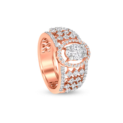 18k Rose Gold Diamond Wedding Ring