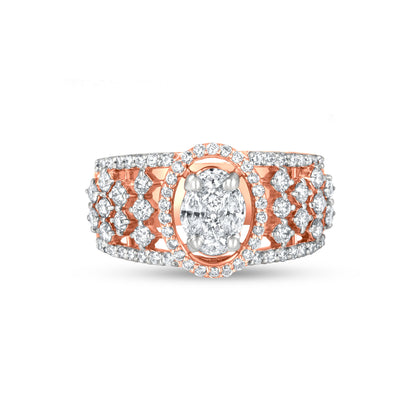 18k Rose Gold Diamond Wedding Ring