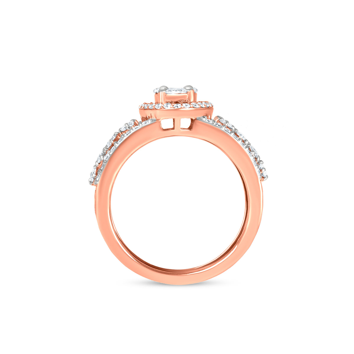 18k Rose Gold Diamond Wedding Ring