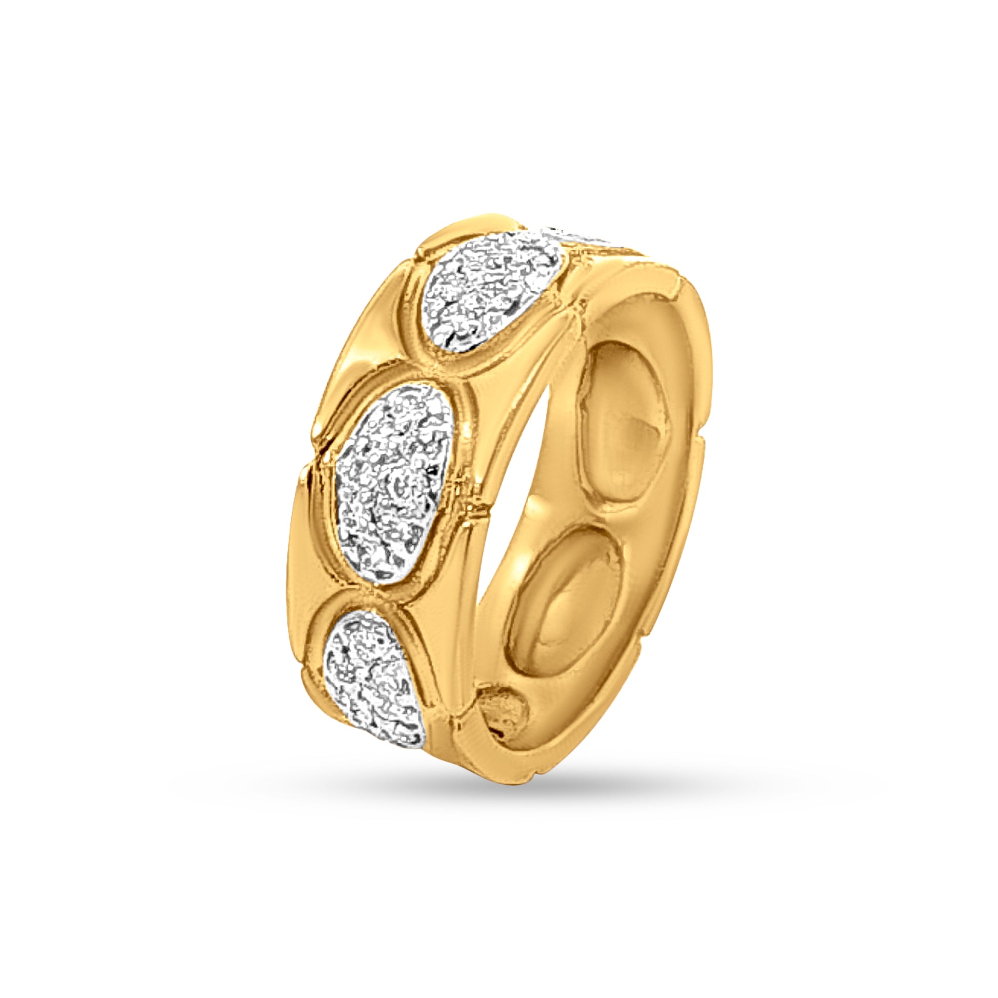 18k Gold Trendy Diamond Ring