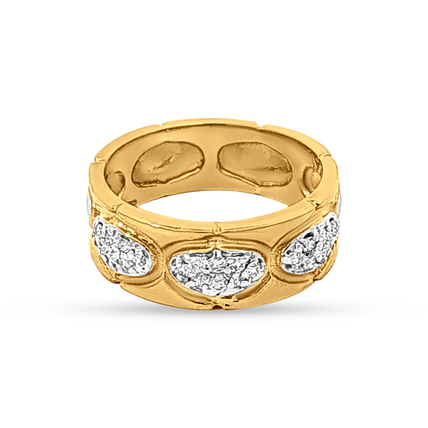 18k Gold Trendy Diamond Ring