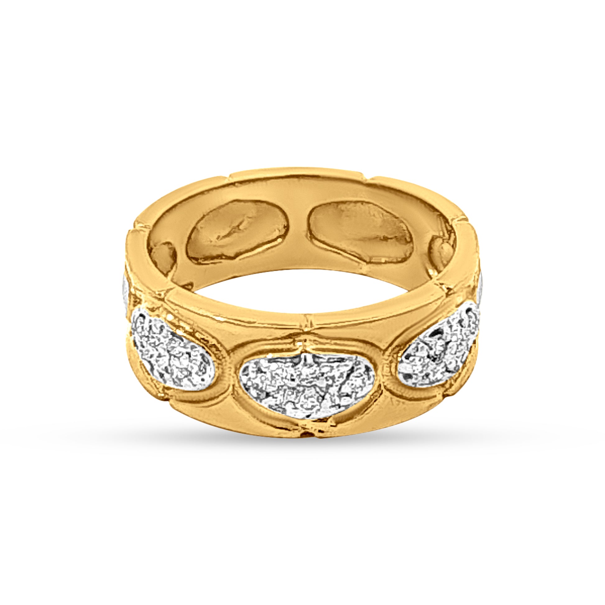 18k Gold Trendy Diamond Ring