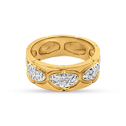 18k Gold Trendy Diamond Ring