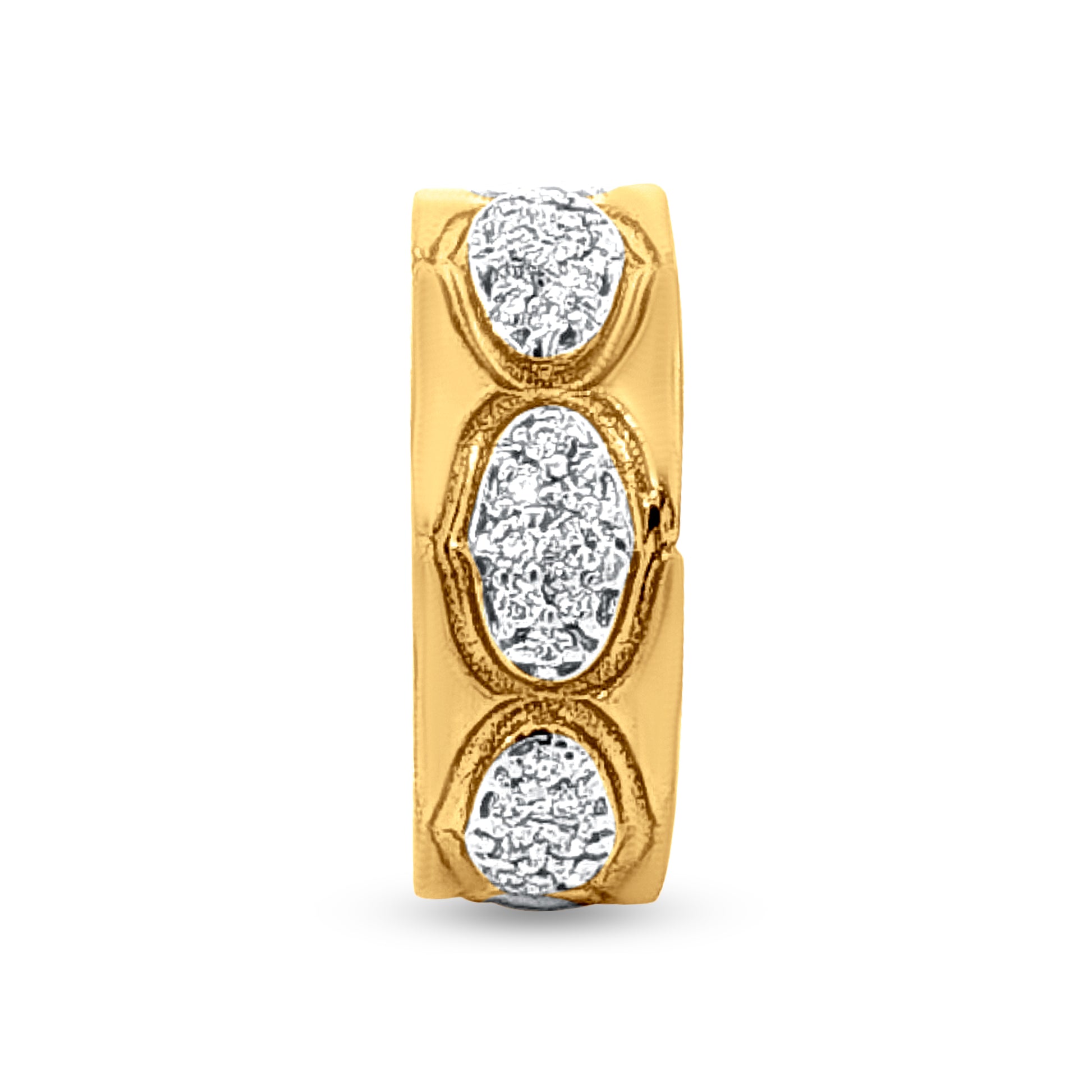18k Gold Trendy Diamond Ring