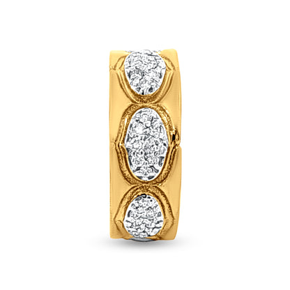 18k Gold Trendy Diamond Ring