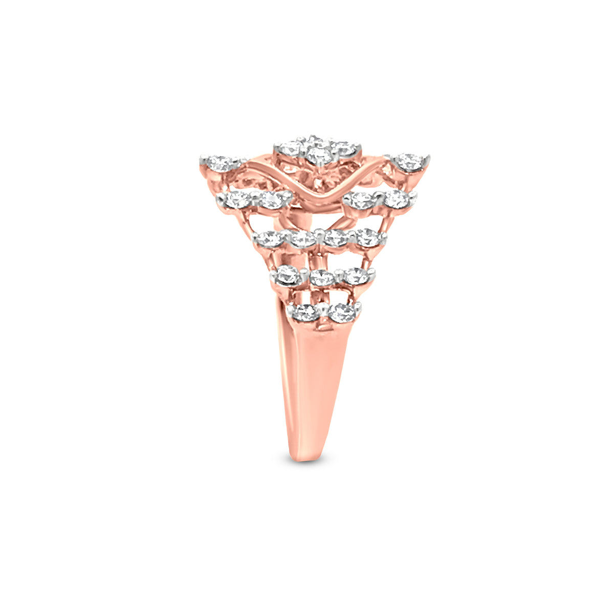 Fit for a Princess: 18k Rose Gold Princess Crown Ring with Unique Diamond For Your Princess