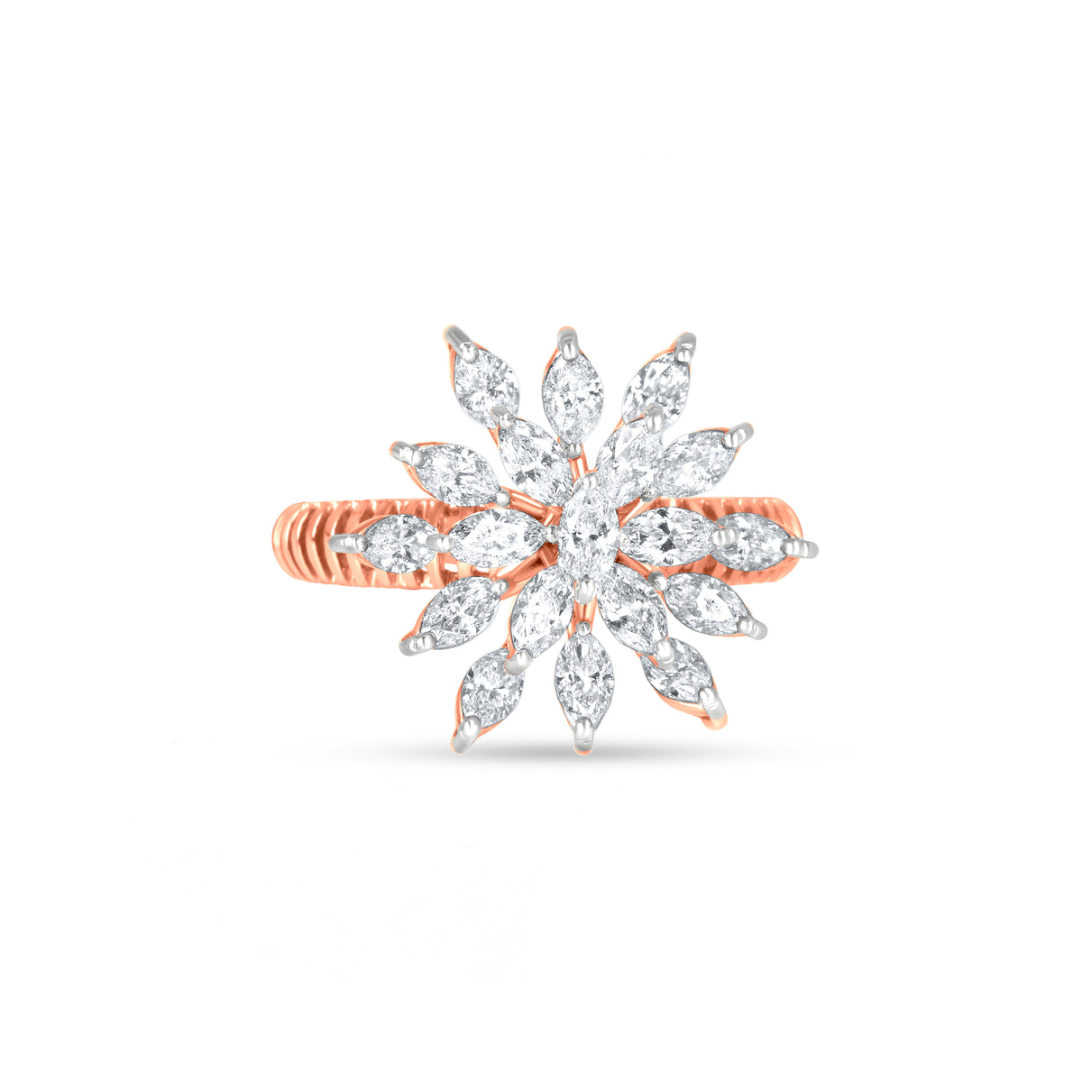 18k Rose Gold Art Deco Floral Ring A Step To Luxury From Our Store To Home
