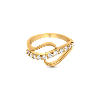 Exquisite 18k Yellow Gold Diamond Ring - Ideal for a Wedding or Anniversary