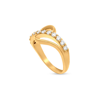 Exquisite 18k Yellow Gold Diamond Ring - Ideal for a Wedding or Anniversary