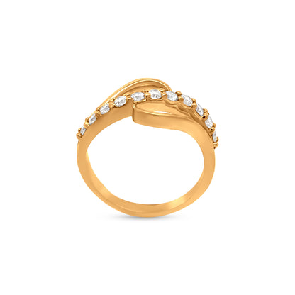 Exquisite 18k Yellow Gold Diamond Ring - Ideal for a Wedding or Anniversary