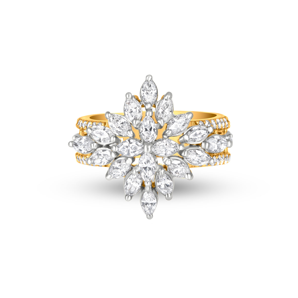 18k Yellow Gold Art Deco Floral Ring A Perfect Wedding Band