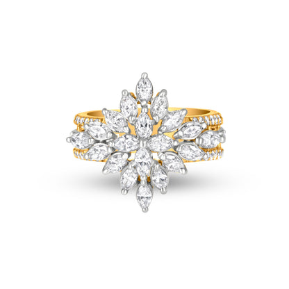 18k Yellow Gold Art Deco Floral Ring A Perfect Wedding Band