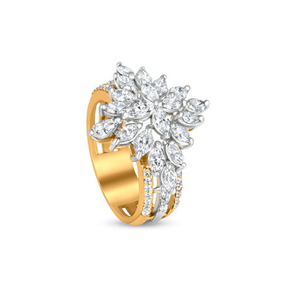 18k Yellow Gold Art Deco Floral Ring A Perfect Wedding Band