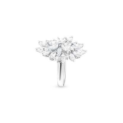 Stunning Marquise Cluster Diamond Ring with 1.81 Carats in 18k White Gold