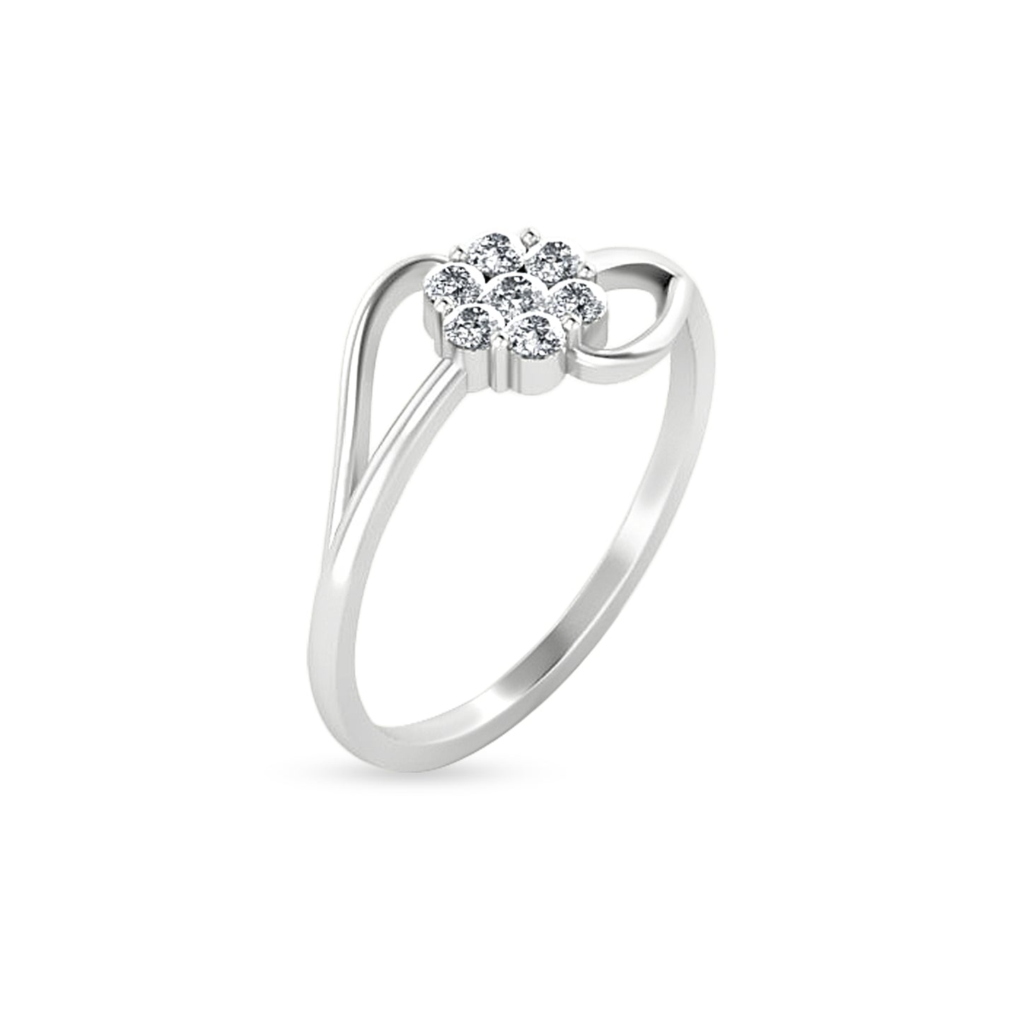 18K White Gold Diamond Ring
