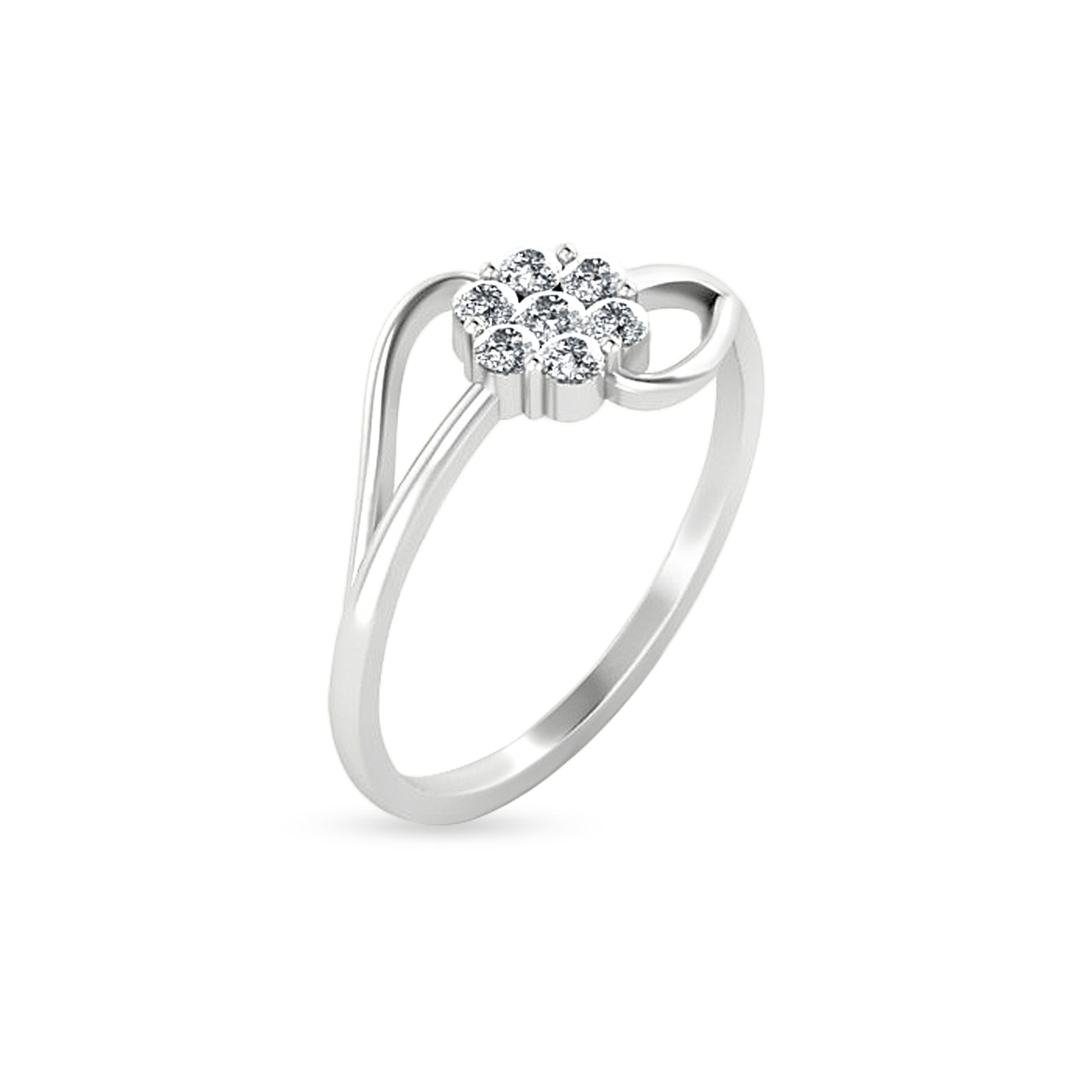 18K White Gold Diamond Ring