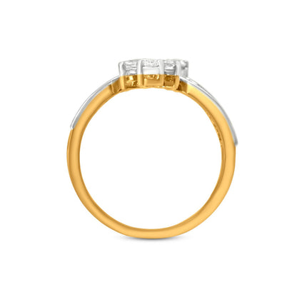 Crown Diamond Ring In 18K Yellow Gold