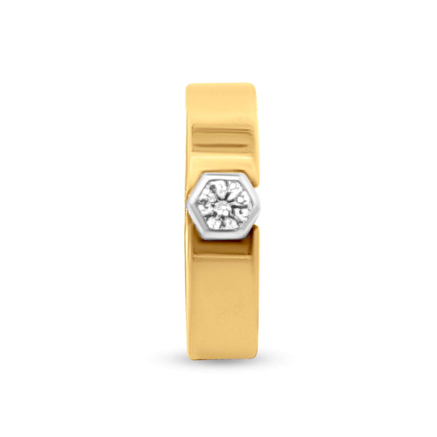 18k Gold Solitaire Band Womens Ring