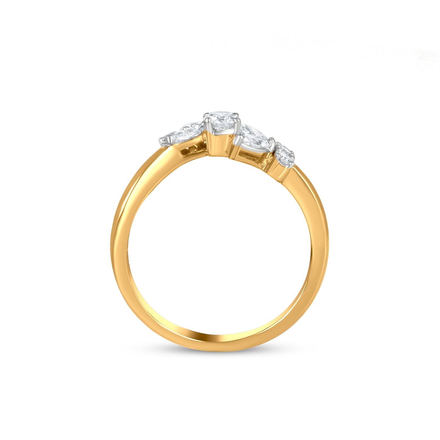 18k Yellow Gold Bypass Diamond Engagement Ring: Perfect For Gifting