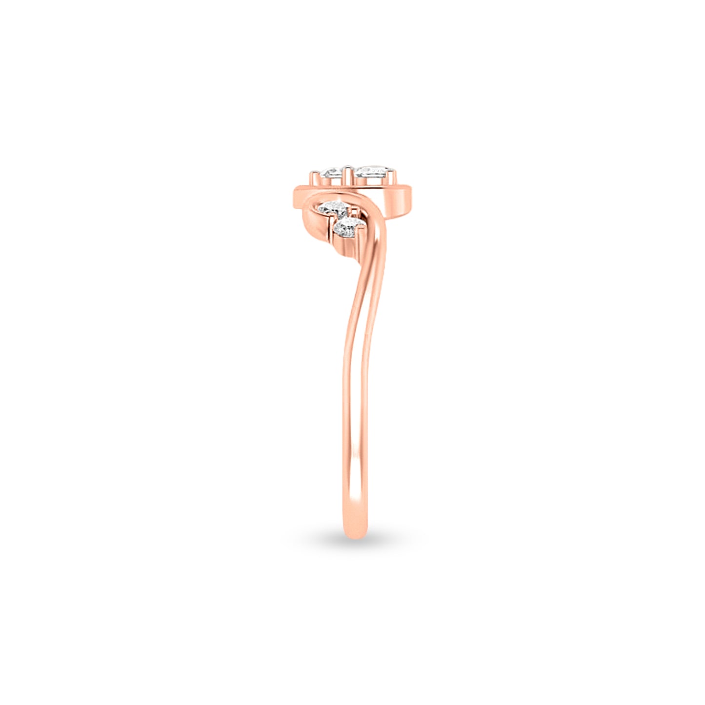 Kumudini Kanya: 18K Rose Gold Heart Design Diamond Engagement Ring