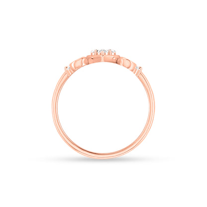 Kumudini Kanya: 18K Rose Gold Heart Design Diamond Engagement Ring