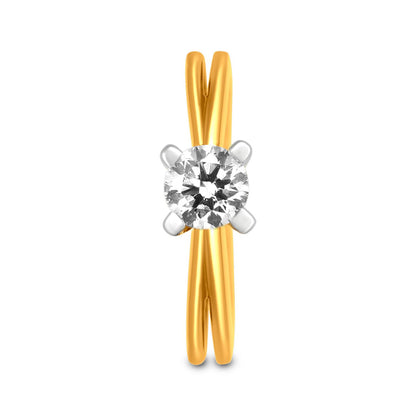 Classic Diamond Ring In 18K Yellow Gold