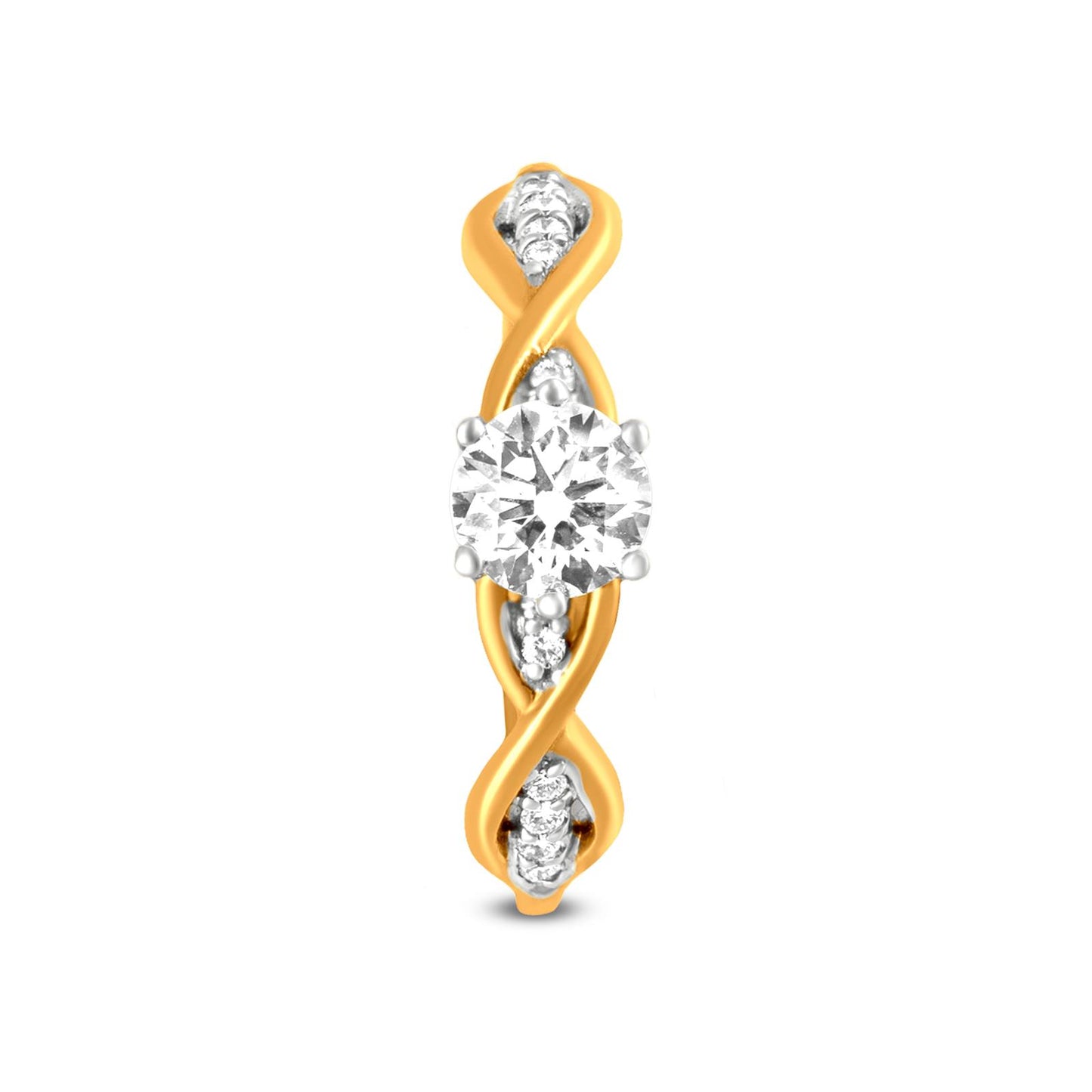 Solitaire Diamond Ring In 18K Yellow Gold