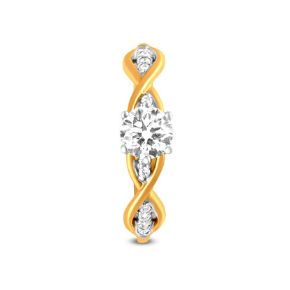 Solitaire Diamond Ring In 18K Yellow Gold