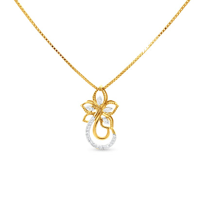 Elegant 18K Gold Diamond Pendant Set - Timeless Grace for Every Occasion