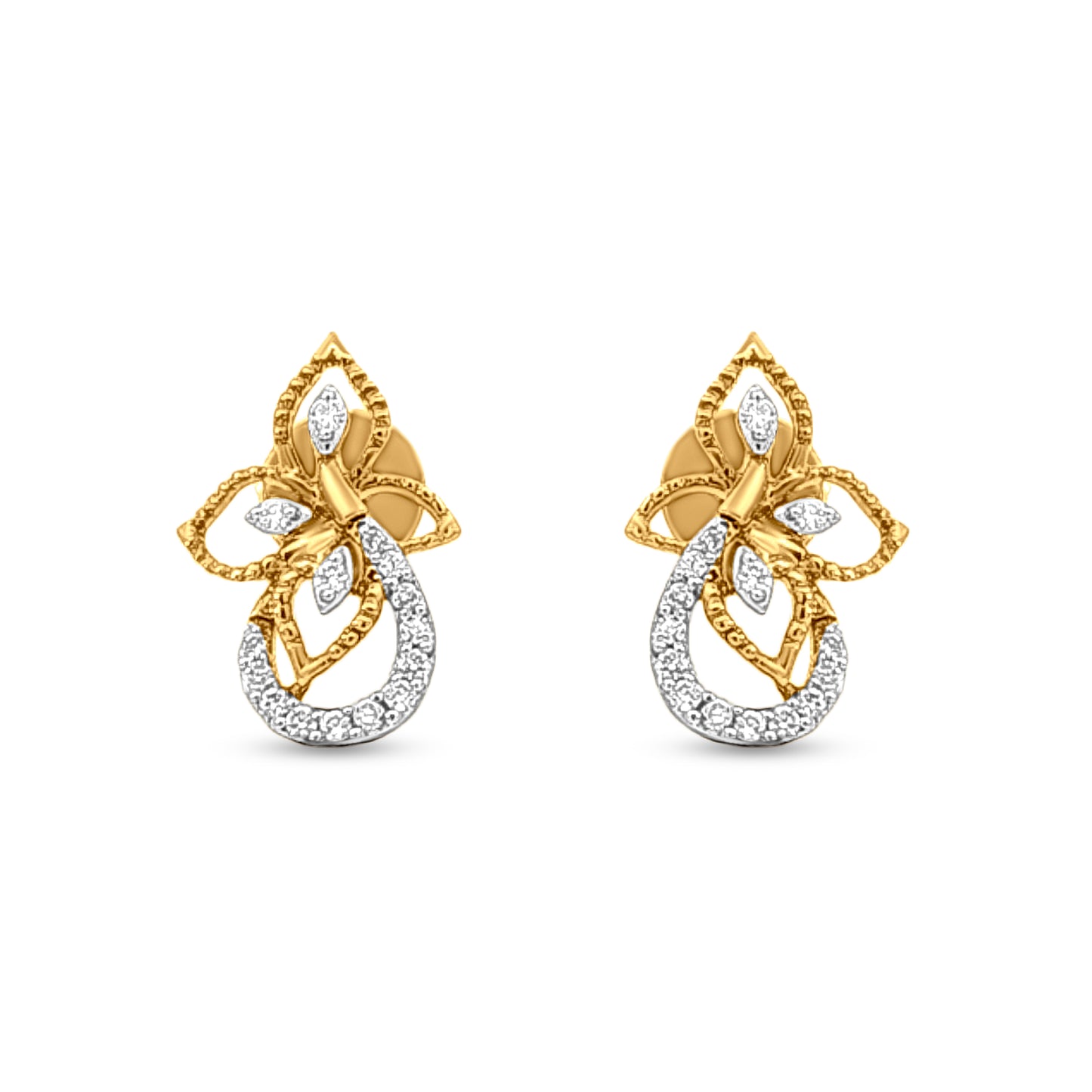 Elegant 18K Gold Diamond Pendant Set - Timeless Grace for Every Occasion