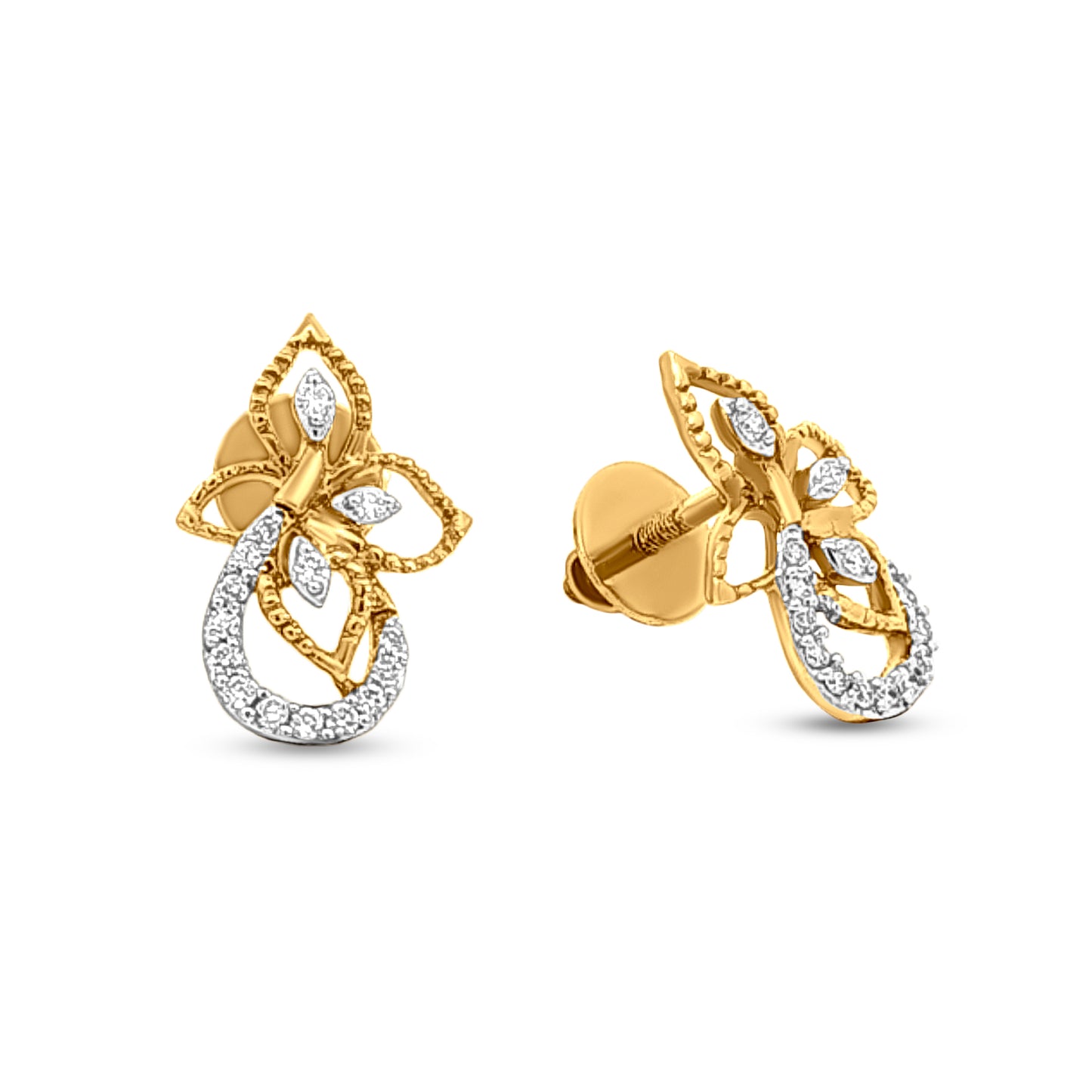 Elegant 18K Gold Diamond Pendant Set - Timeless Grace for Every Occasion