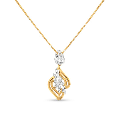 Samarpana Rasa: 18k Yellow Gold Contemporary Pendant Necklace Set