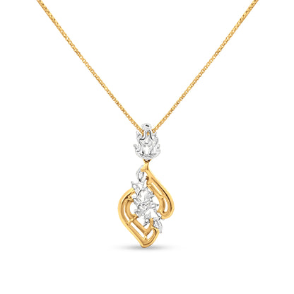 18k Gold Contemporary Pendant Necklace Set